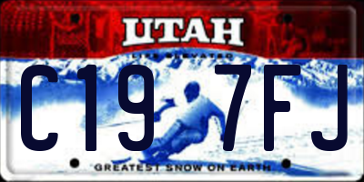 UT license plate C197FJ
