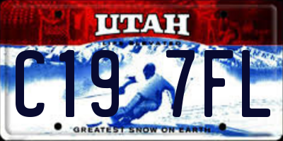 UT license plate C197FL
