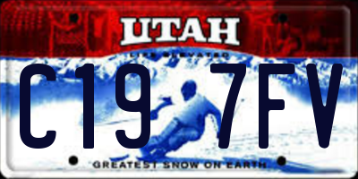 UT license plate C197FV