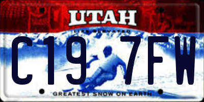 UT license plate C197FW