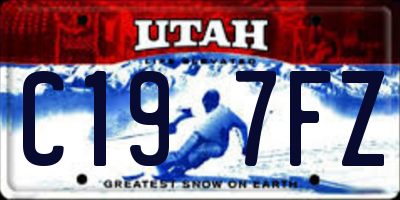 UT license plate C197FZ