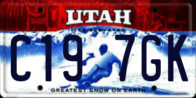 UT license plate C197GK
