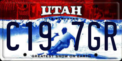 UT license plate C197GR
