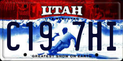 UT license plate C197HI