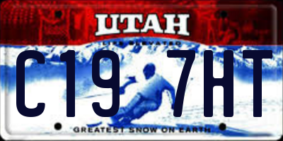 UT license plate C197HT