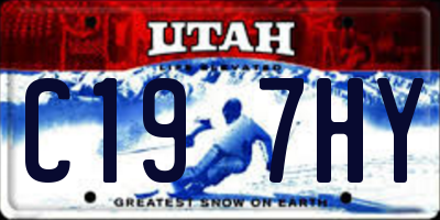 UT license plate C197HY