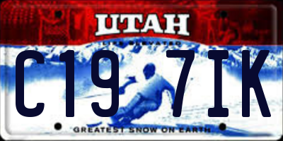 UT license plate C197IK