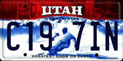 UT license plate C197IN