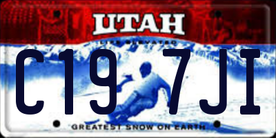 UT license plate C197JI