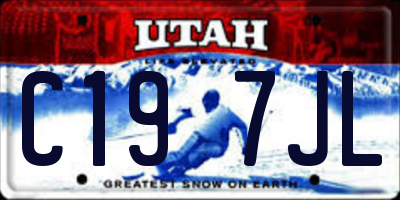 UT license plate C197JL