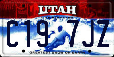 UT license plate C197JZ