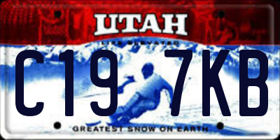 UT license plate C197KB