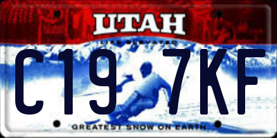 UT license plate C197KF