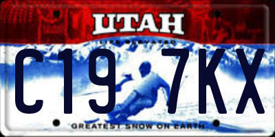 UT license plate C197KX