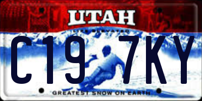 UT license plate C197KY