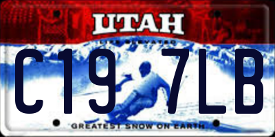 UT license plate C197LB