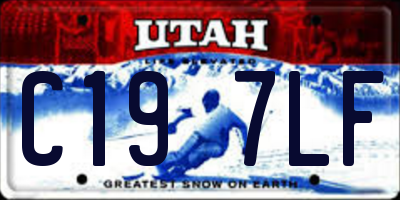 UT license plate C197LF