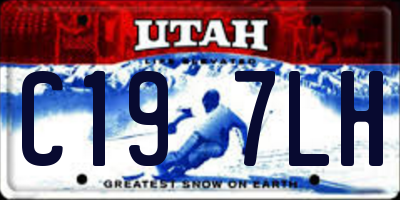 UT license plate C197LH