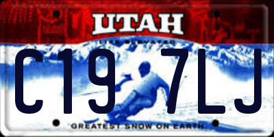 UT license plate C197LJ