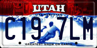 UT license plate C197LM