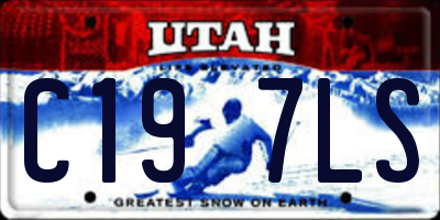 UT license plate C197LS