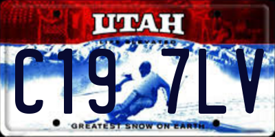 UT license plate C197LV