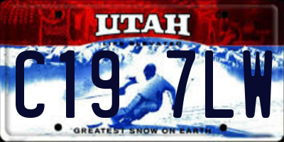 UT license plate C197LW