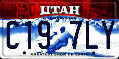 UT license plate C197LY