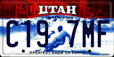 UT license plate C197MF