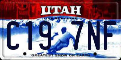 UT license plate C197NF