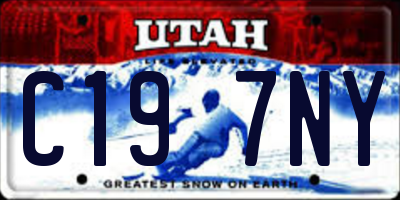 UT license plate C197NY