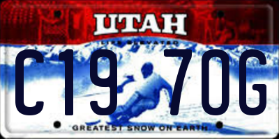UT license plate C197OG