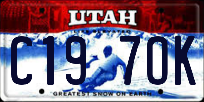 UT license plate C197OK