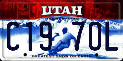UT license plate C197OL