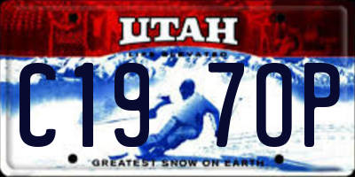 UT license plate C197OP