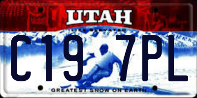 UT license plate C197PL