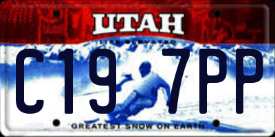 UT license plate C197PP