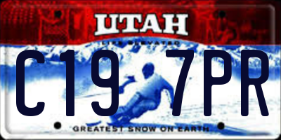 UT license plate C197PR