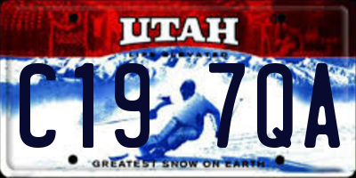 UT license plate C197QA