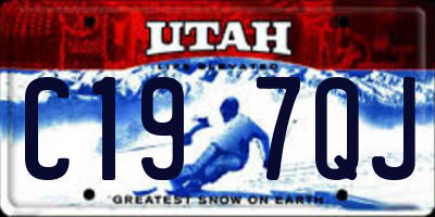 UT license plate C197QJ
