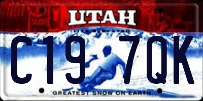 UT license plate C197QK