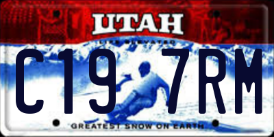 UT license plate C197RM