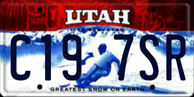 UT license plate C197SR