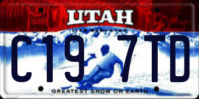 UT license plate C197TD