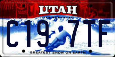 UT license plate C197TF
