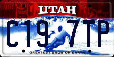 UT license plate C197TP