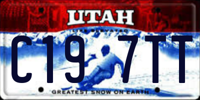UT license plate C197TT