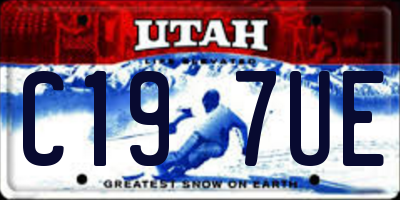 UT license plate C197UE