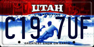 UT license plate C197UF