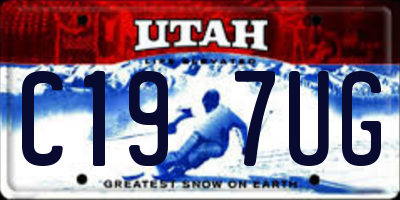 UT license plate C197UG